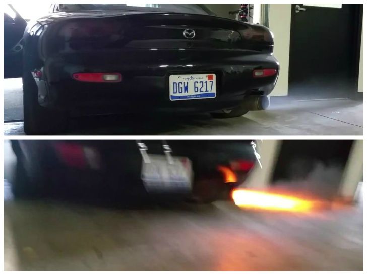 Extreme Mazda RX-7 Turbo Spits Flames