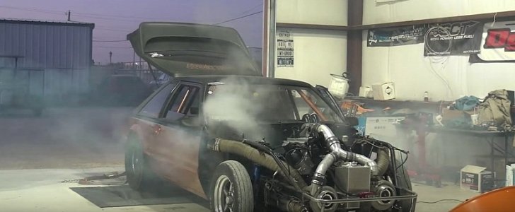 Extreme Twin-Turbo Mustang Blows Engine On Dyno