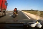 Extremely Lucky Bikers Missed by Speeding Car