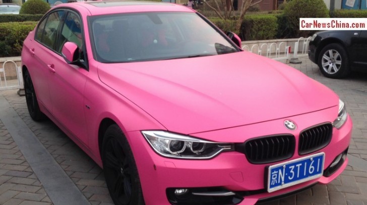 Matte Pink BMW 3 Series in China