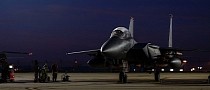F-15 Eagle Resting at Night Is the Wallpaper War Machine of the Day