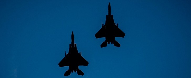 F-15E Strike Eagles over Clayton, NC 