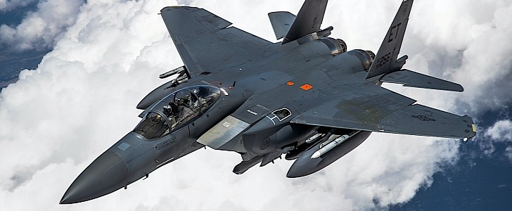 F-15EX during refueling mission over California