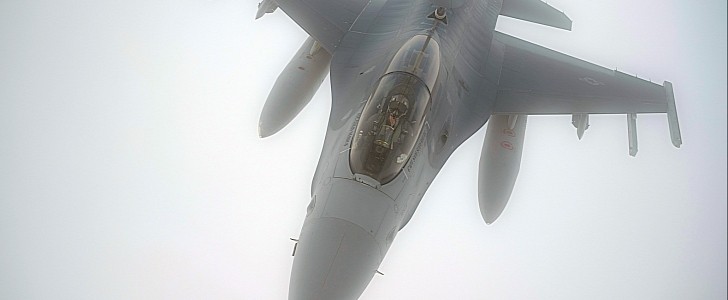 F-16 Fighting Falcon refueling from a KC-135 Stratotanker