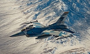 F-16 Fighting Falcon With Enemy Camo Is Almost Invisible Over Nevada