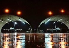 F-16 Fighting Falcons Hide From the Rain Under $30 Million Worth of Shelters
