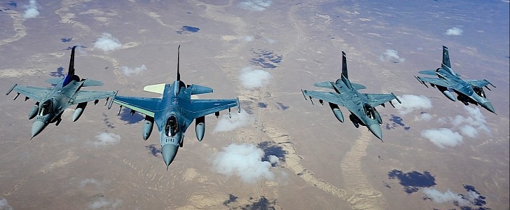 F-16 Fighting Falcons over USAFCENT