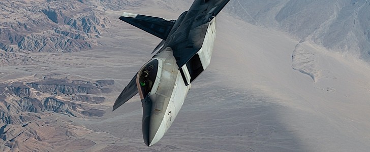 F-22 Raptor over Nellis Air Force Base