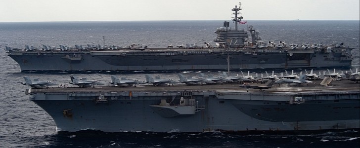 USS Carl Vinson and the USS Abraham Lincoln Carrier Strike Group begin operations in South China Sea
