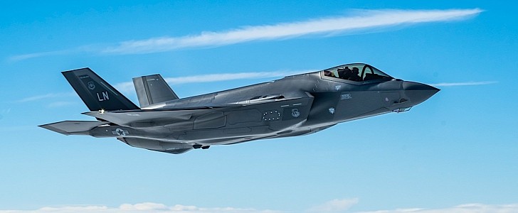 F-35A Lightning II over the North Sea