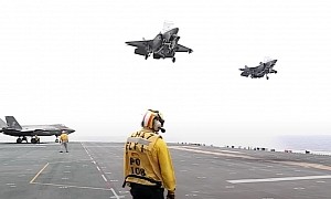 F-35 Lightnings Hover Over USS Tripoli Like Some Alien Spacecraft on Attack Runs