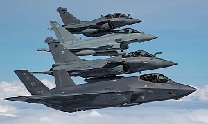 F-35A Joins Two Rafales and a Typhoon in the Sky for a Shot to Make Us Feel Safe
