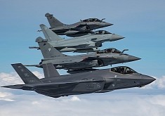 F-35A Joins Two Rafales and a Typhoon in the Sky for a Shot to Make Us Feel Safe
