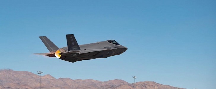  F-35A Lightning II takes off to complete the final test exercise of the nuclear design certification process 