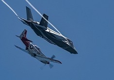 F-35A Lightning II Meets P-51 Val-Halla Mustang Over Tacoma in Rare Duet