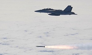 F/A-18 Super Hornet Fires Anti-Radiation Missile, Engages Target on California Island