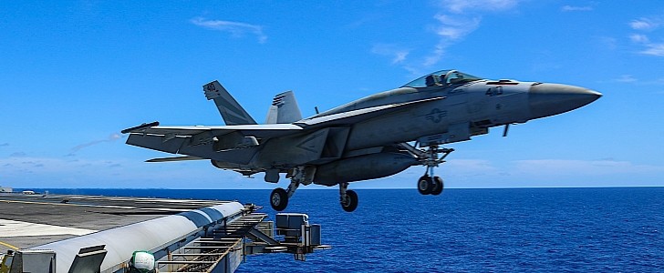 F/A-18 Super Hornet taking off from USS Abraham Lincoln (CVN 72) 