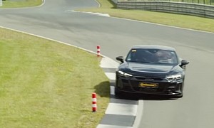 F1 Champion Takes Audi RS e-tron GT for a Hot Lap on the Track, Watch and Learn