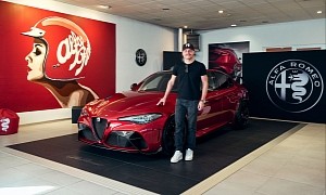 F1 Driver Valtteri Bottas Gets His Hands on the Ultimate Alfa Romeo, the Giulia GTAm