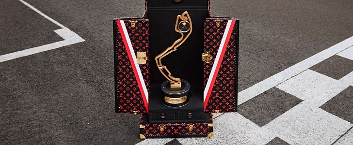 The F1 Grand Prix de Monaco trophy with its stylish Louis Vuitton case