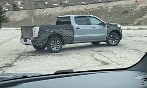 Facelifted 2022 Chevrolet Silverado 1500 Spied on Video in the Rocky Mountains