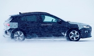 Facelifted 2022 Ford Focus Active Spied Testing in the Snow