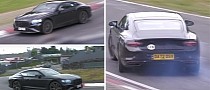 Facelifted 2024 Bentley Continental GT Caught on Video Powersliding at the Nurburgring