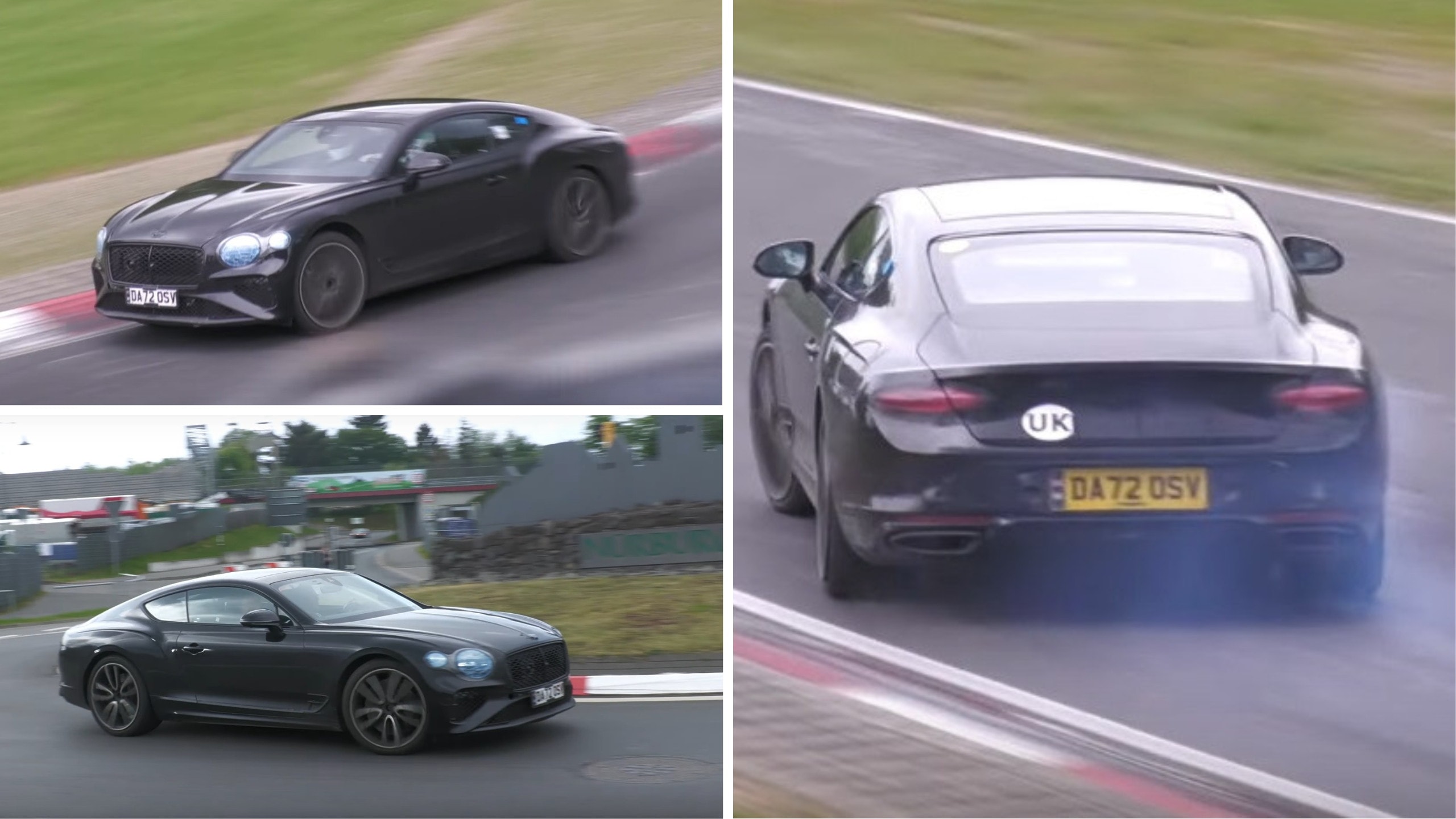 Facelifted 2024 Bentley Continental GT Caught on Video Powersliding at