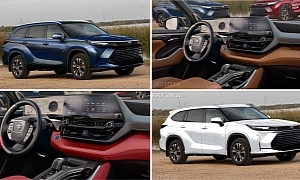 Facelifted 2024 Toyota Highlander Unofficially Presents All the Goodies, From Inside-Out