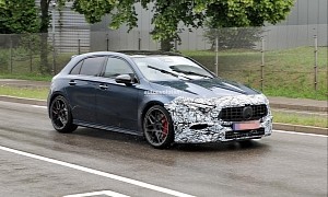 Facelifted Mercedes-AMG A 45 S 4Matic+ Caught Testing With Minimal Camouflage