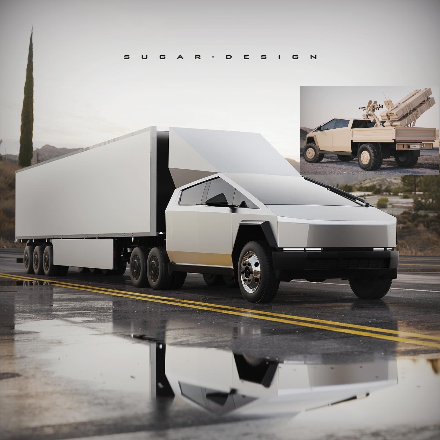 Fake It Until You Make It: Tesla CyberSemi and CyberArmy Trucks Join the CGI Realm