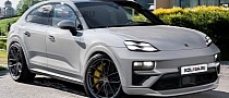 Fake Porsche Macan EV Flaunts Split Headlight Design, Leaves Nothing to Imagination