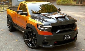 Fake Ram 1500 TRX ‘Hellram’ Street Truck Flaunts Real Hellcat V8 and Borla Sounds