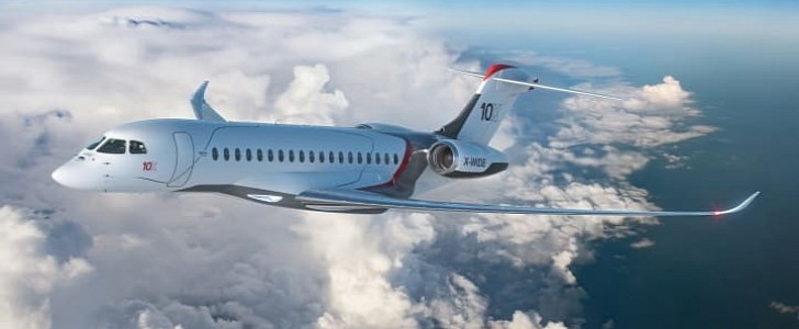 Falcon 10X is the first Dassault Jet to be equipped with a Rolls Royce twin engine