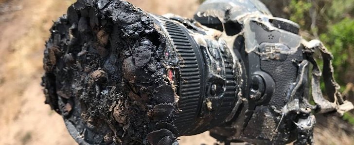 Camera destroyed by bush fire caused by Falcon 9 launch