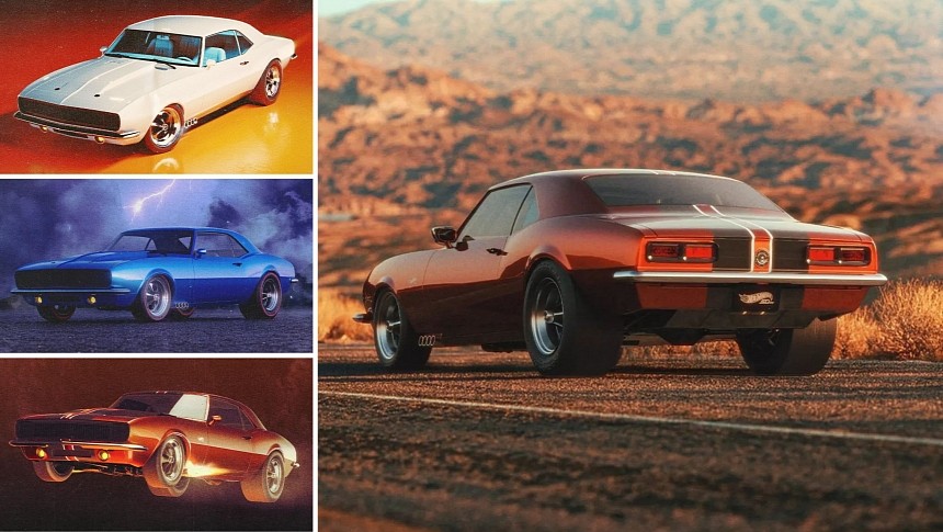 Hot Wheels 1967 Chevy Camaro Red Line CGI tribute by ish_babaria_design_v2