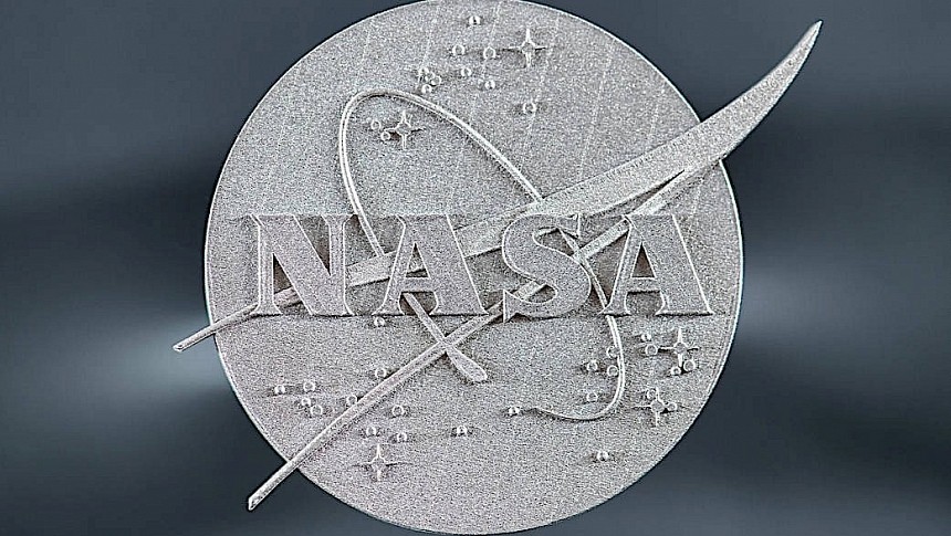 GRX-810 alloy was used to make this NASA logo