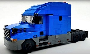 Fancy This Custom LEGO Freightliner Semi-Truck? Here's How You Can Build One Yourself