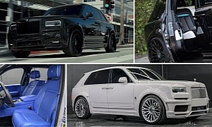 Fancy Your Widebody Rolls-Royce Cullinan Black Badge in Gray or Black Over Blue?