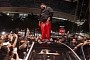 Fans Surround DJ Khaled's Maybach 62 Landaulet, He Joins the Fun, Stands on Top of the Car