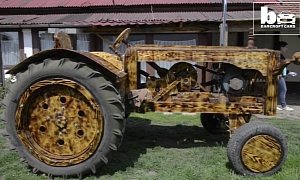 Farmer Builds Wooden Tractor, Says He’d Gladly Create an F1 Car Next