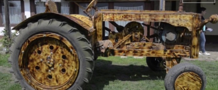 Farmer Builds Wooden Tractor, Says He’d Gladly Create an F1 Car Next