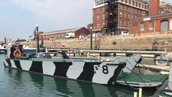 The Foxtrot 8 was an active landing craft for 19 years, also starred in a James Bond movie