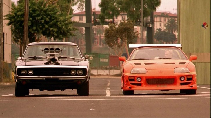 Dodge Charger and Toyota Supra from the first Fast & Furious movie
