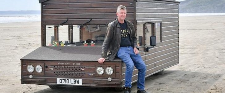 Kevin Nicks built the Shed from a Volkswagen Passat, is setting new speed records with it