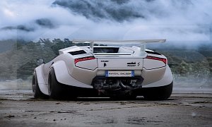 Fat-Bottomed Lamborghini Countach with Huracan Taillights Render May Offend You