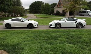 Father and Son Both Drive Boxer-Engined Cars: Porsche 911 Turbo S vs Scion FR-S