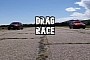 Father and Son Drag Race New Lexus IS 500 and Old Ford Mustang GT, It's Over in 14 Seconds