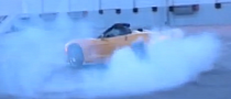 Father Encourages Daughter to do a Corvette C6 Burnout/Donut Session