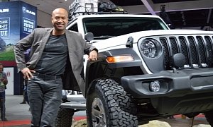 FCA Head of Design Uses Jeep Wrangler to Push Flaming SUV at Crash Site